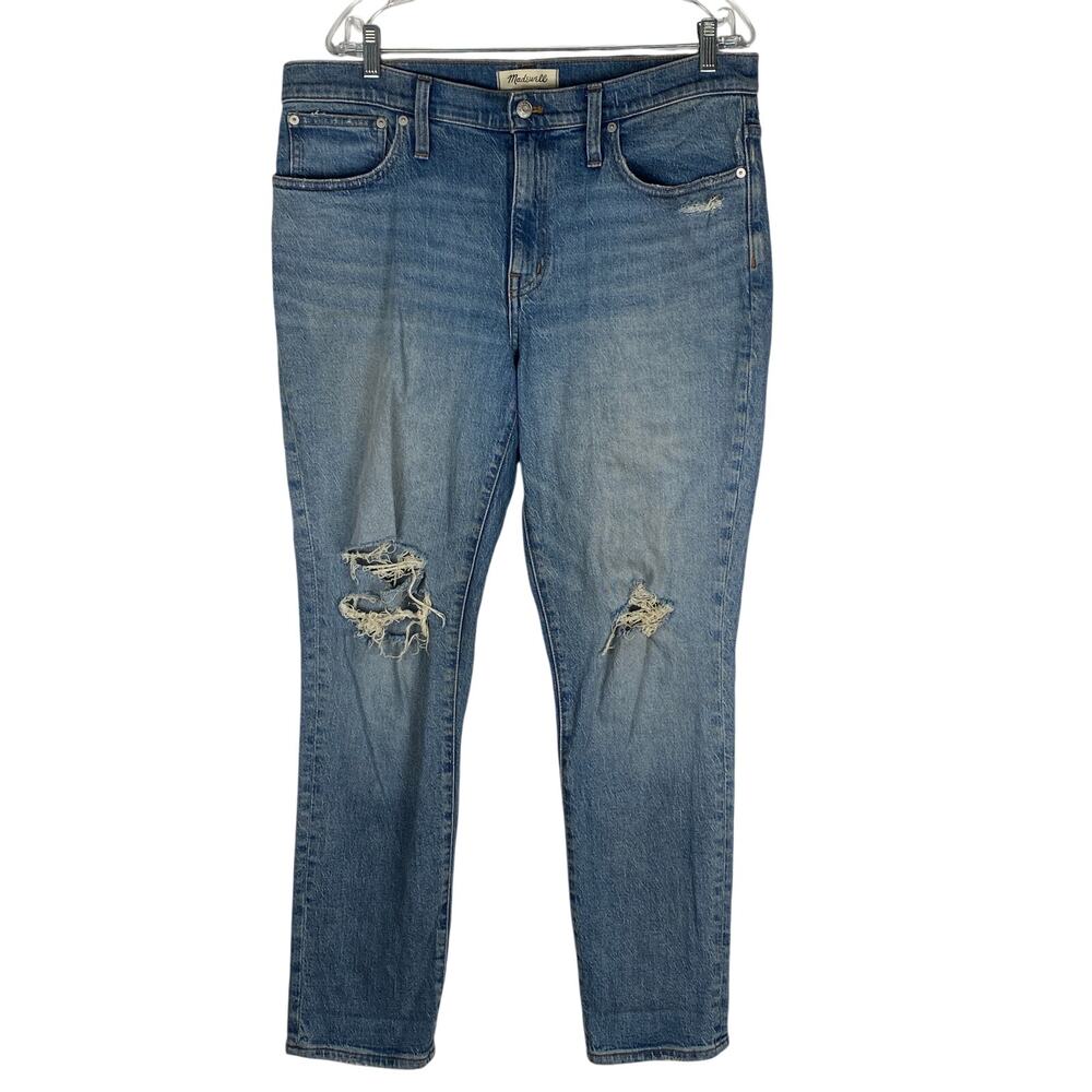 Madewell Slim Boyjean Distressed Jeans Womens 30 Ripped Grunge Edgy Stretch Y2K